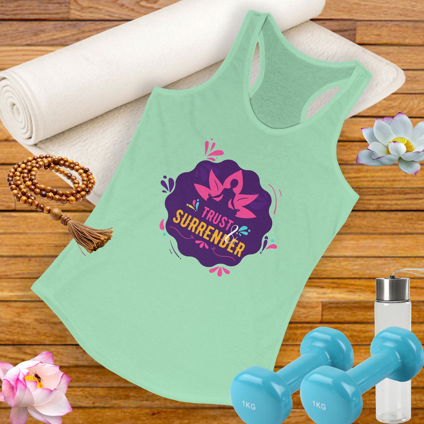 “Trust & Surrender” Racerback Tank - Flow with Faith, Move with Grace