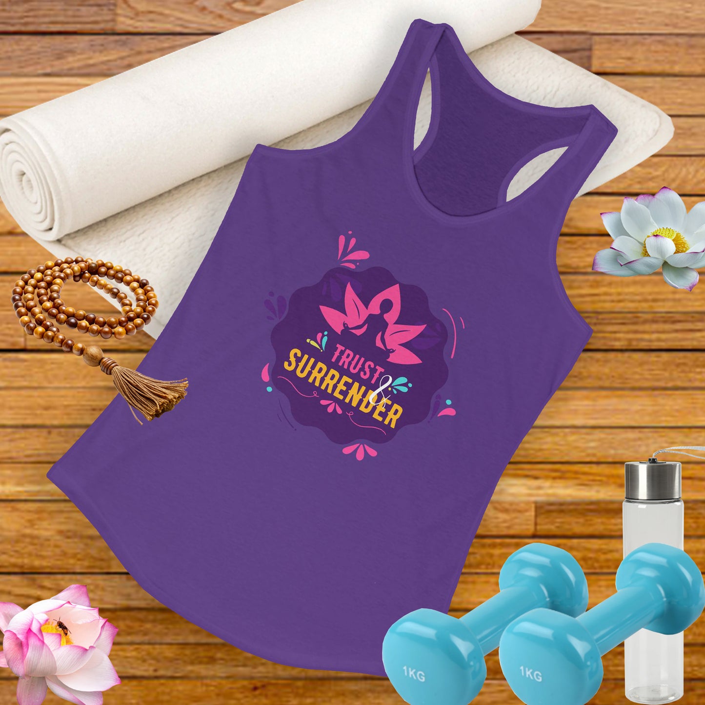 “Trust & Surrender” Racerback Tank - Flow with Faith, Move with Grace