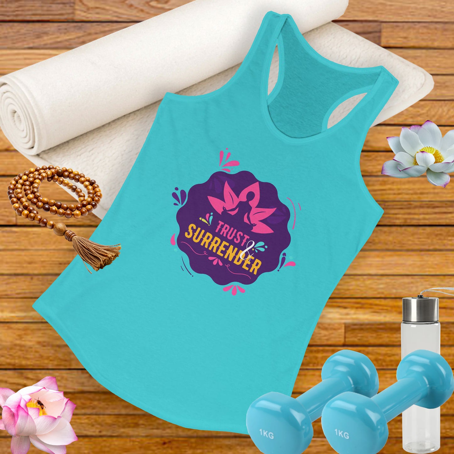 “Trust & Surrender” Racerback Tank - Flow with Faith, Move with Grace