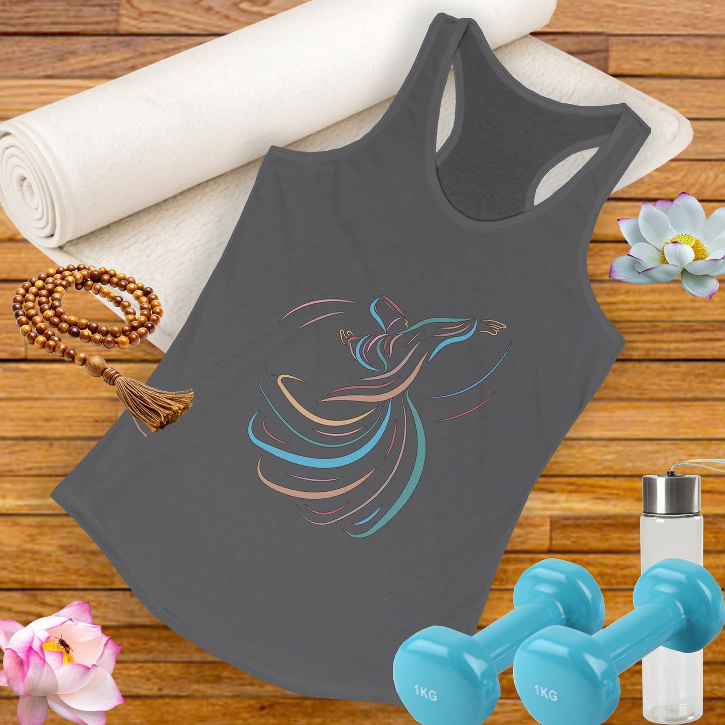 Whirling Dervish Racerback Tank - Flow with Grace, Move with Meaning