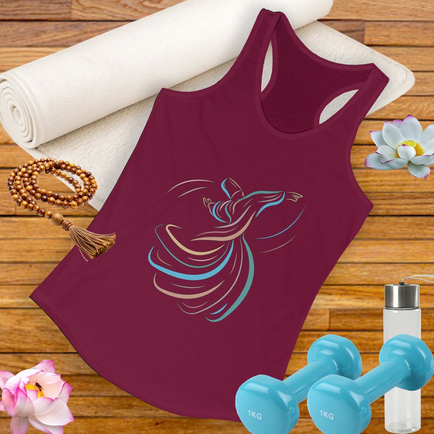 Whirling Dervish Racerback Tank - Flow with Grace, Move with Meaning
