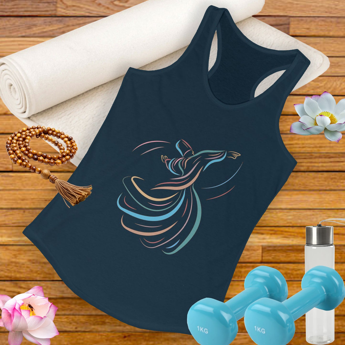 Whirling Dervish Racerback Tank - Flow with Grace, Move with Meaning