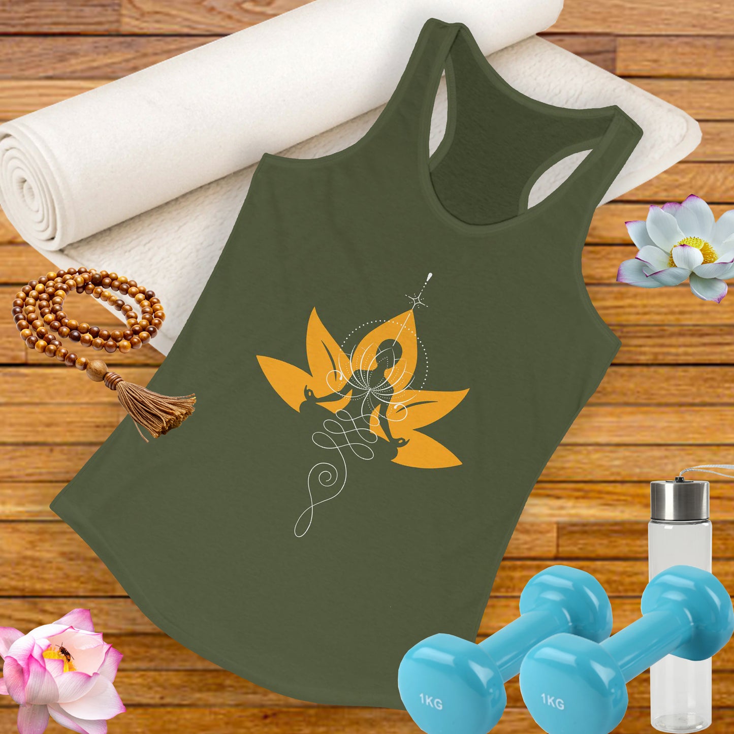 “Heartline Connection” Racerback Tank – Love as Your Anchor, Light as Your Guide