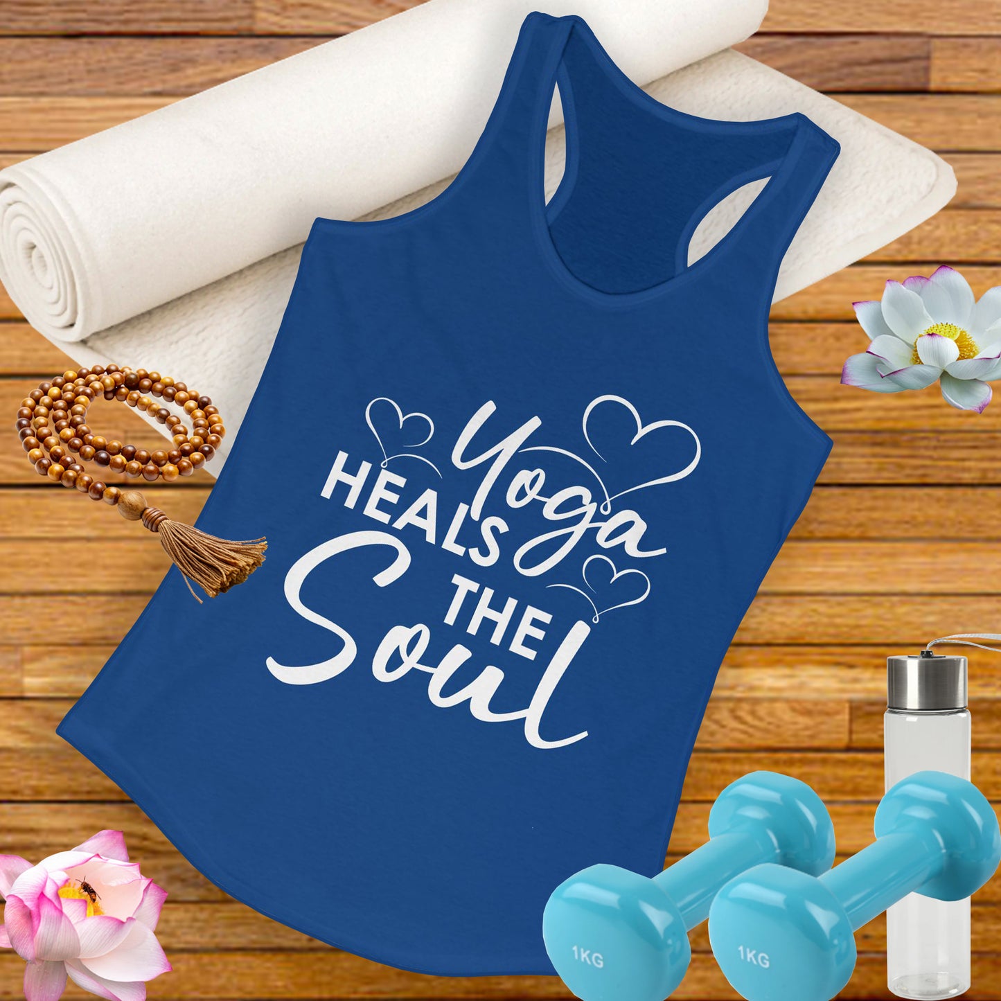 "Yoga Heals the Soul" - Mindful Movement Racerback Tank Top for Women