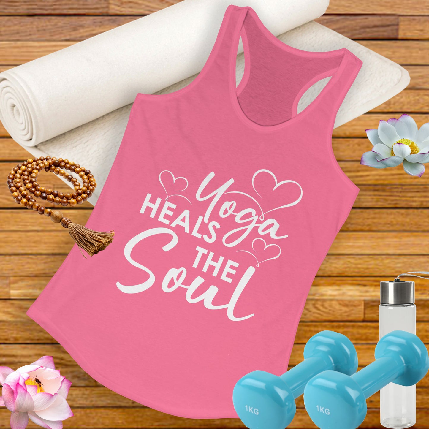 "Yoga Heals the Soul" - Mindful Movement Racerback Tank Top for Women