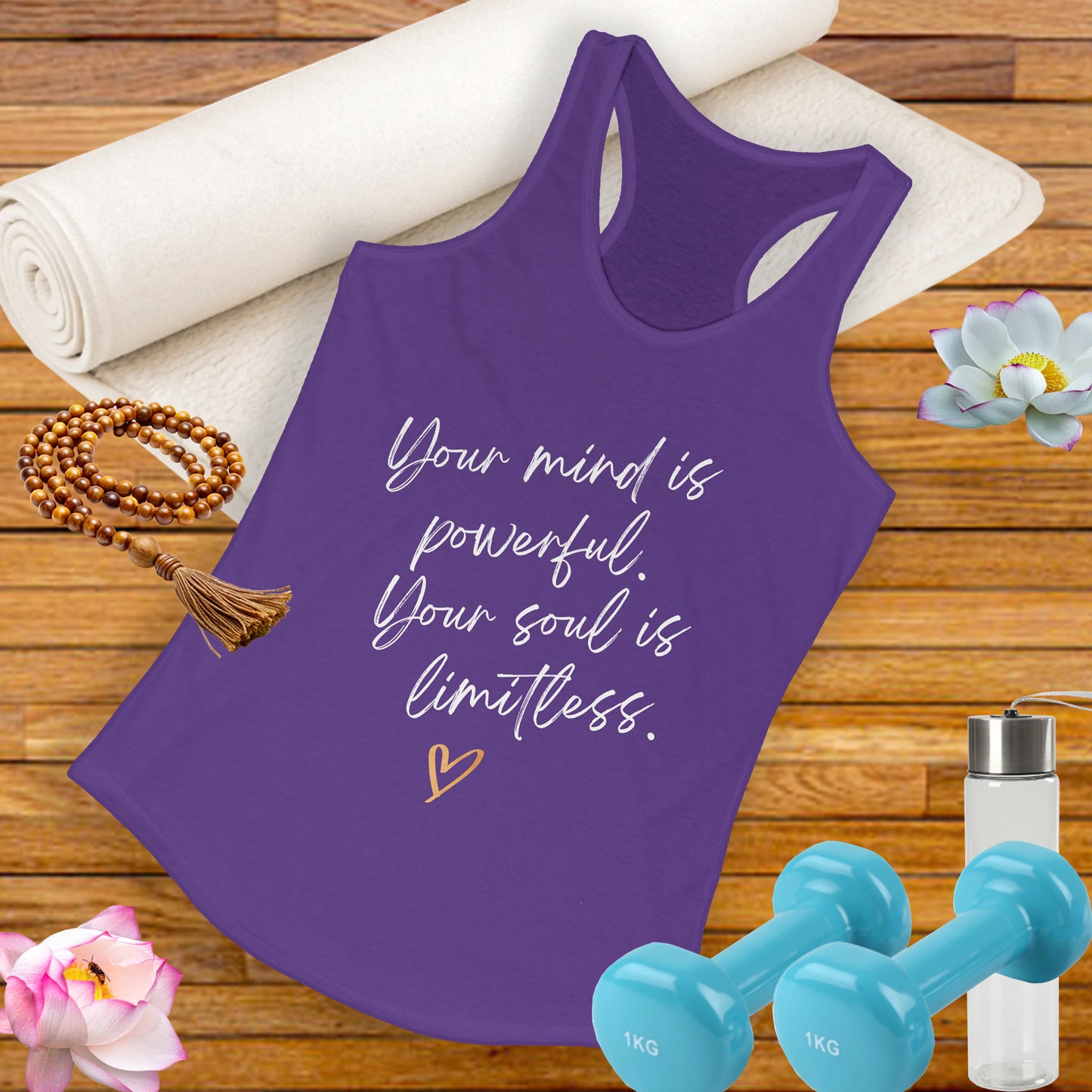 "Your Mind is Powerful, Your Soul is Limitless" - Empowerment Tank Top Wear for the Mindful Woman